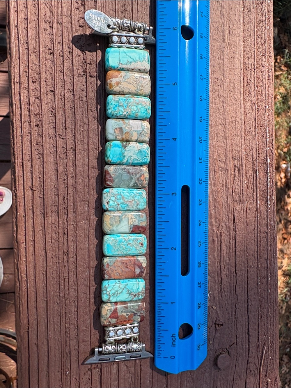 Cape Diablo Turquoise and Brown Stone Link Apple Watch Band